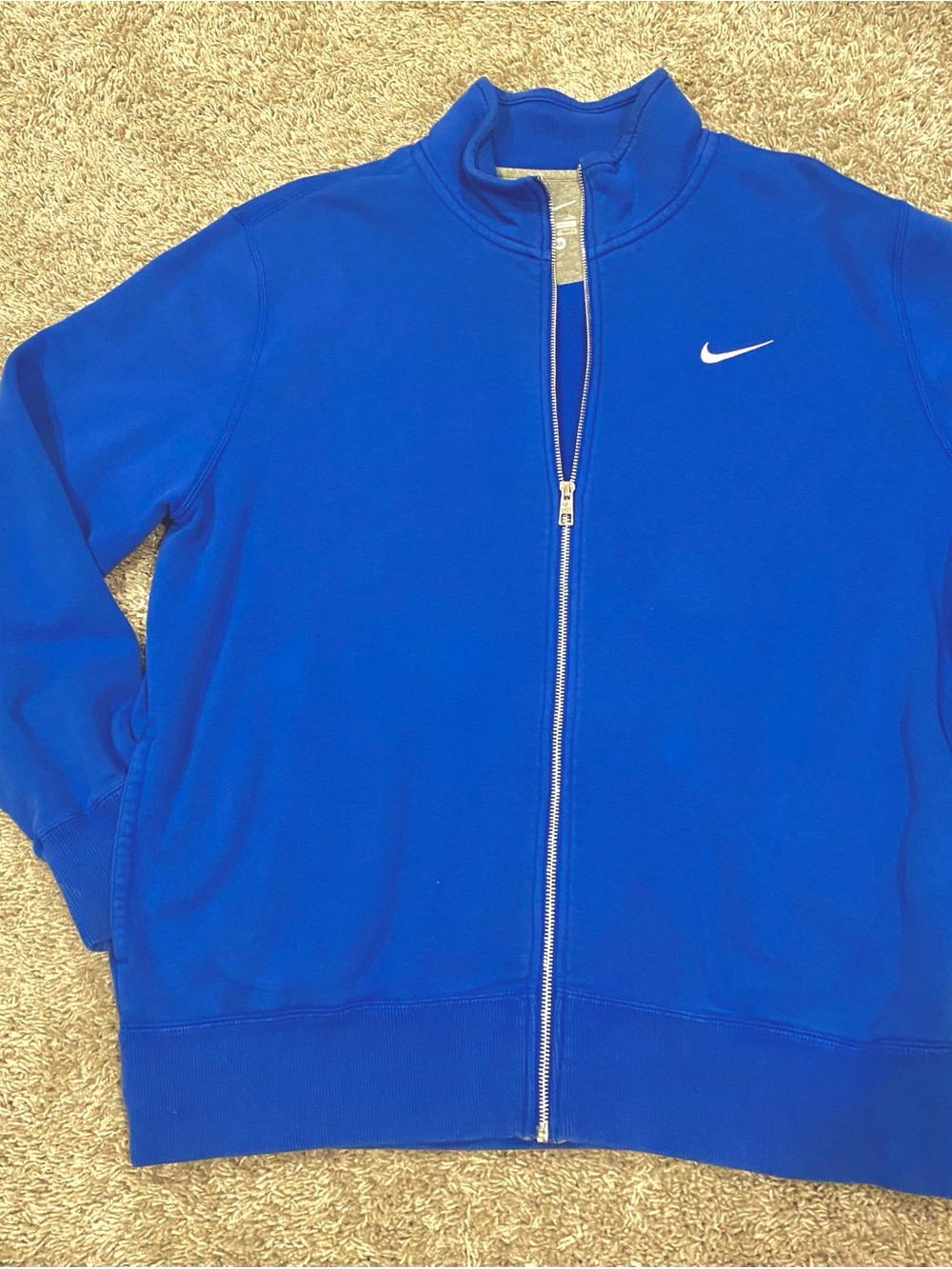 Nike Men’s Blue Full-Zip Sweatshirt Size Large (0022)